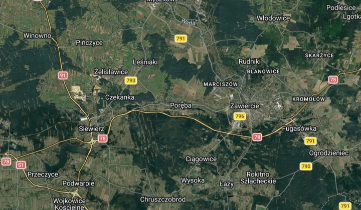 Działka budowlana Poręba, ul. Rzeczna