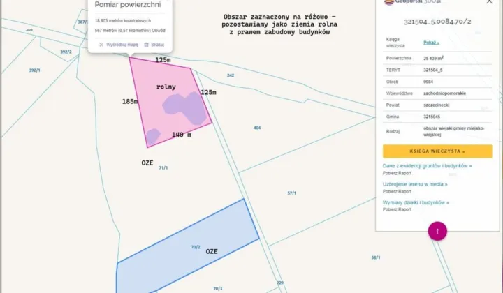 Działka inwestycyjna Liszkowo