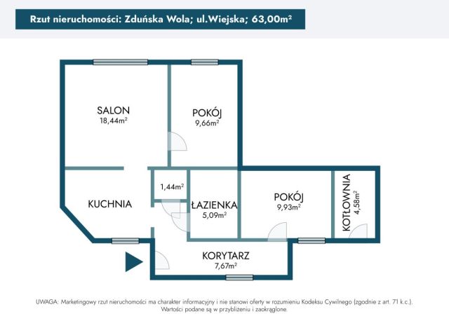bliźniak, 3 pokoje Zduńska Wola, ul. Wiejska. Zdjęcie 21