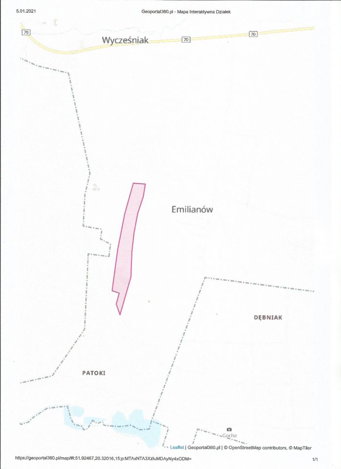 Działka rolna Wycześniak. Zdjęcie 2