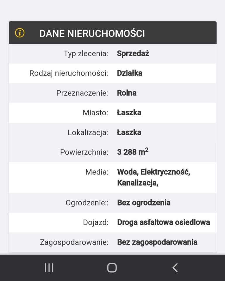 Działka rolno-budowlana Łaszka. Zdjęcie 2