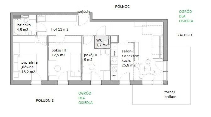 Mieszkanie 4-pokojowe Kraków Ruczaj, ul. Czerwone Maki. Zdjęcie 32