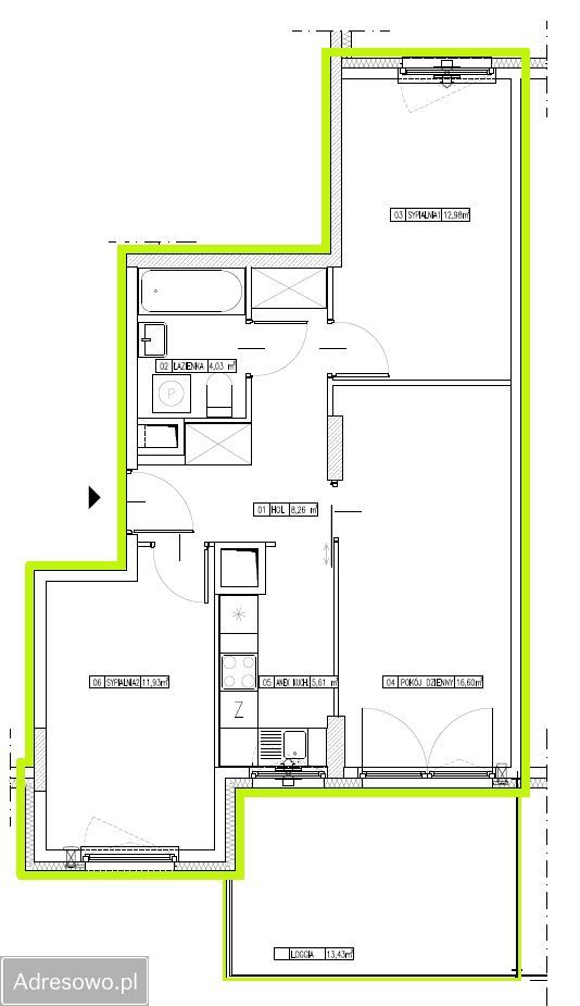 Mieszkanie 3-pokojowe Warszawa Marysin Wawerski, ul. Korkowa. Zdjęcie 11