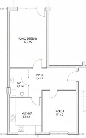 Mieszkanie 2-pokojowe Pułtusk, ul. Podkomorzego. Zdjęcie 1