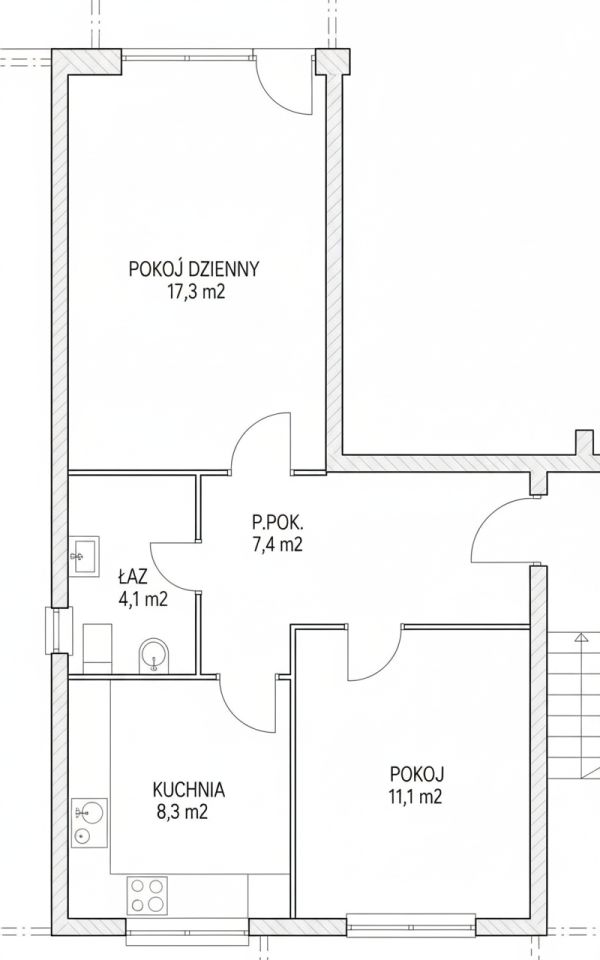 Mieszkanie 2-pokojowe Pułtusk, ul. Podkomorzego. Zdjęcie 12