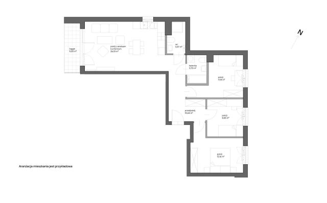 Mieszkanie 4-pokojowe Kraków Bieżanów, ul. Henryka i Karola Czeczów. Zdjęcie 7