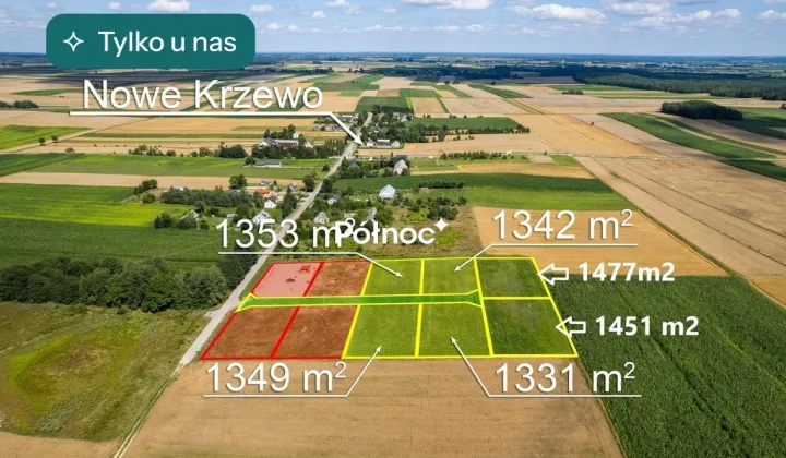 Działka budowlana Krzewo