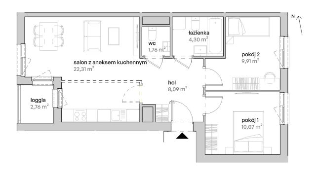 Mieszkanie 3-pokojowe Poznań Starołęka, ul. Unii Lubelskiej. Zdjęcie 7