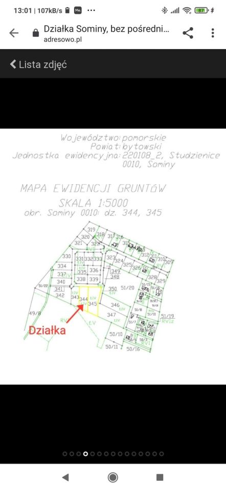 Działka budowlana Sominy, ul. Słoneczna. Zdjęcie 3