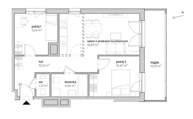 Mieszkanie 3-pokojowe Poznań Starołęka, ul. Unii Lubelskiej. Zdjęcie 7