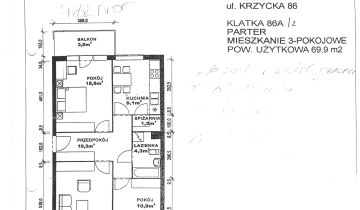 Mieszkanie 3-pokojowe Wrocław Borek, ul. Krzycka