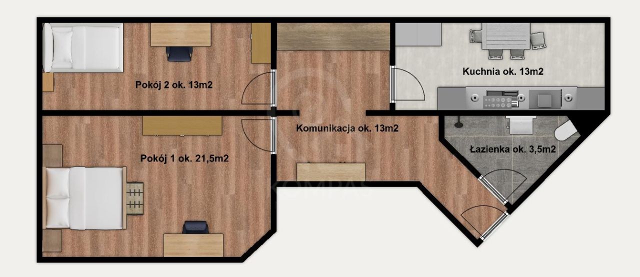 Mieszkanie 2-pokojowe Wrocław, pl. Powstańców Wielkopolskich. Zdjęcie 15
