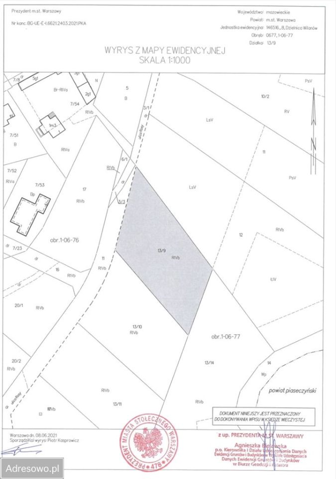 Działka budowlana Warszawa Wilanów, ul. Rosy. Zdjęcie 3