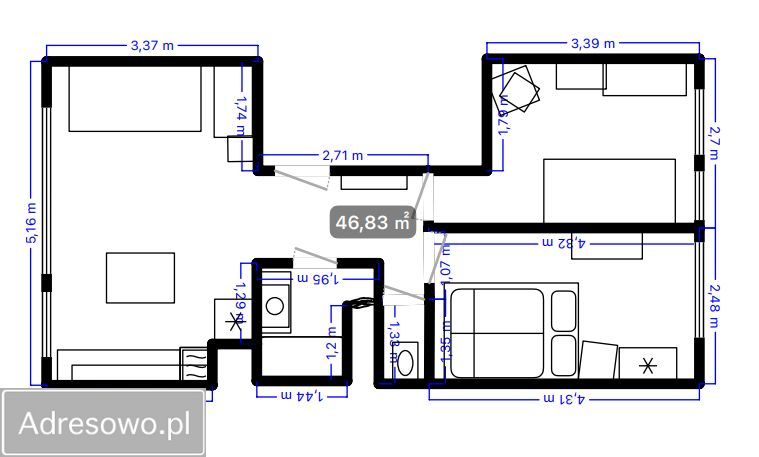 Mieszkanie 3-pokojowe Warszawa Włochy. Zdjęcie 10