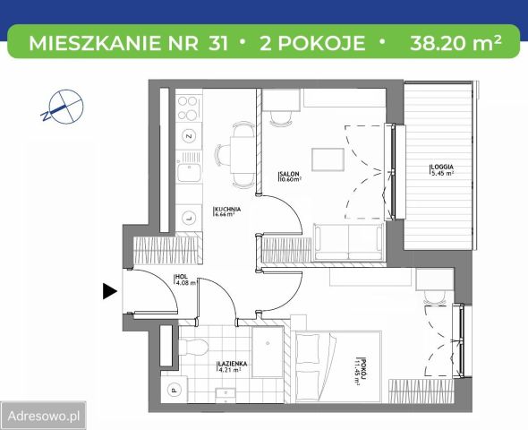 Mieszkanie 2-pokojowe Warszawa Mokotów. Zdjęcie 8