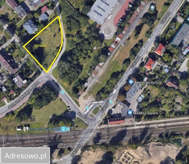 Działka inwestycyjna Szczecin Gumieńce, ul. Husarów