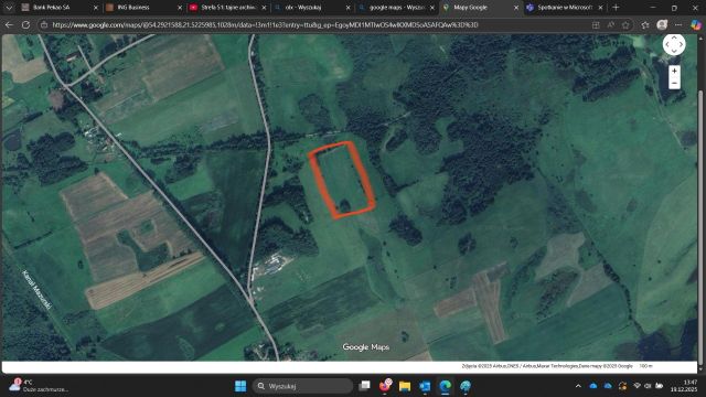 Działka rolna Bajory Wielkie. Zdjęcie 1