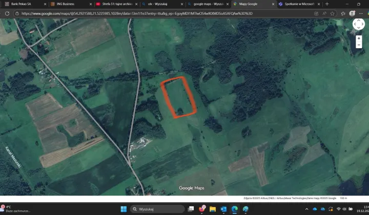 Działka rolna Bajory Wielkie