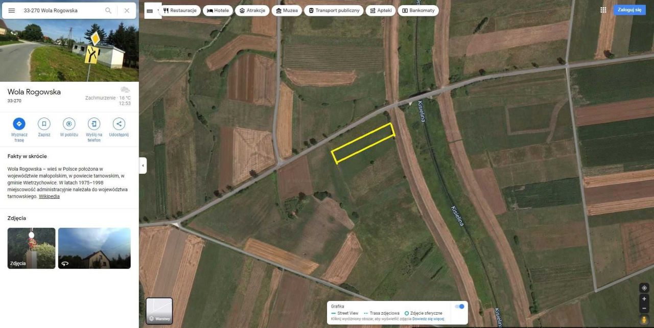 Działka rolna Wola Rogowska. Zdjęcie 1