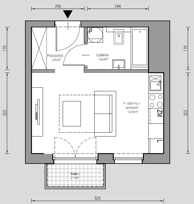 Mieszkanie 1-pokojowe Kraków Czyżyny, ul. Galicyjska. Zdjęcie 20