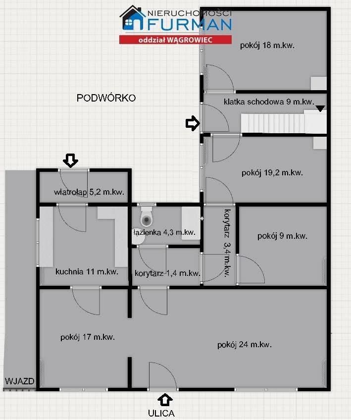 dom szeregowy, 7 pokoi Łekno, Plac powstańców Wielkopolskich. Zdjęcie 3