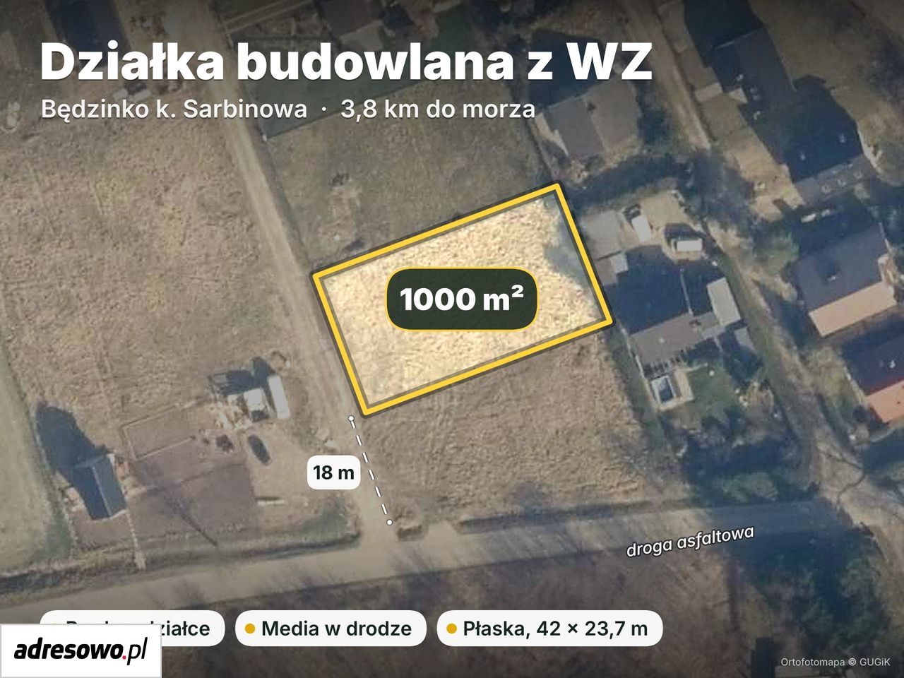Działka budowlana Będzinko. Zdjęcie 2