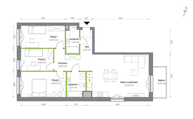 Mieszkanie 4-pokojowe Warszawa Targówek, ul. Oliwska. Zdjęcie 16