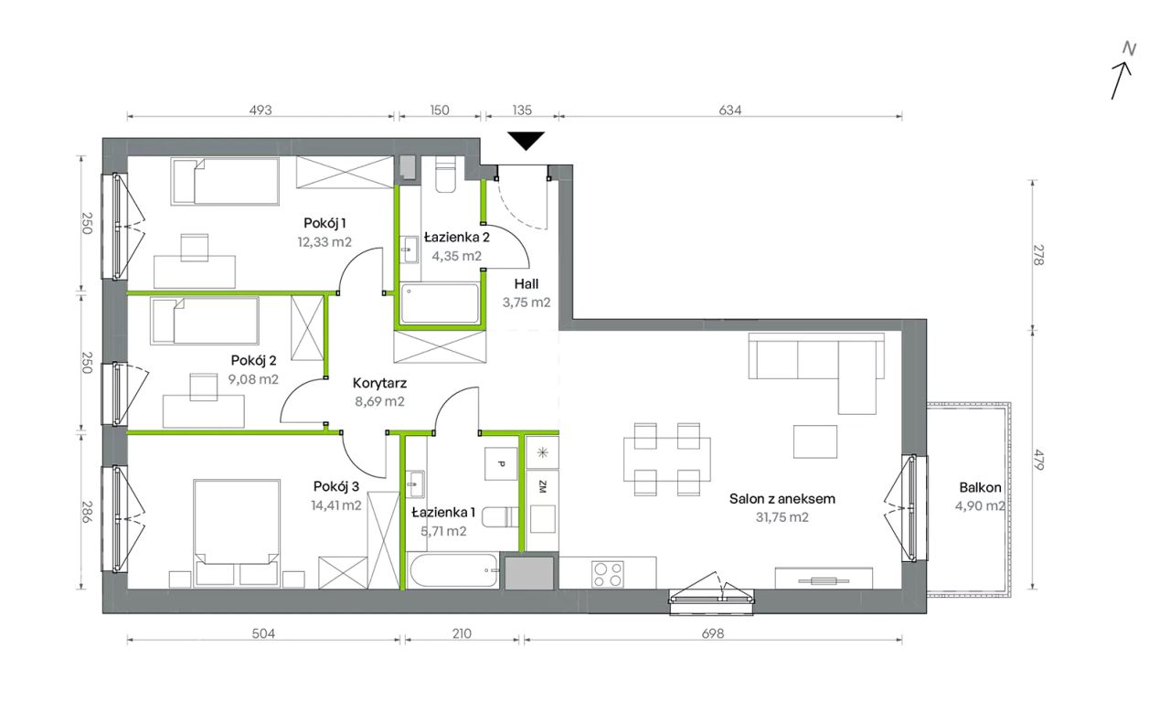 Mieszkanie 4-pokojowe Warszawa Targówek, ul. Oliwska. Zdjęcie 16