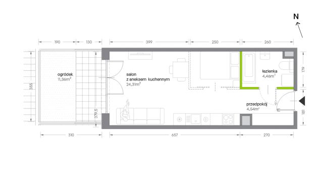 Mieszkanie 1-pokojowe Kraków Krowodrza, ul. Żabiniec. Zdjęcie 7