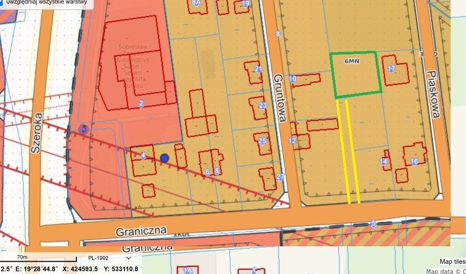 Działka budowlana Starowa Góra, ul. Graniczna. Zdjęcie 3