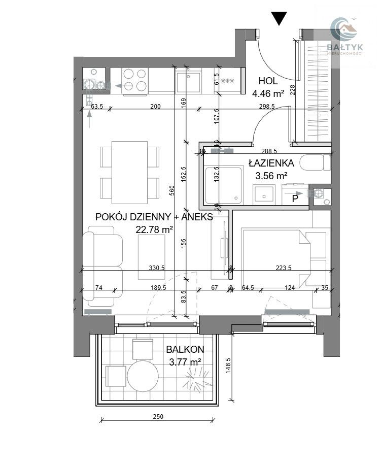 Mieszkanie 1-pokojowe Gdańsk Orunia, ul. Platynowa. Zdjęcie 10
