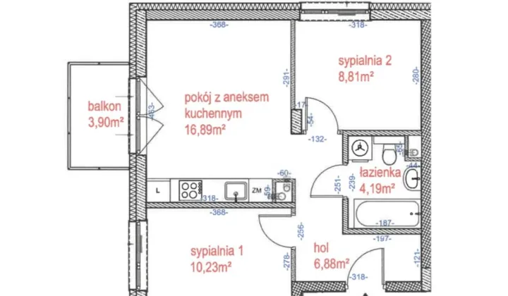 Mieszkanie 3-pokojowe Łomianki Dolne, ul. Wiślana