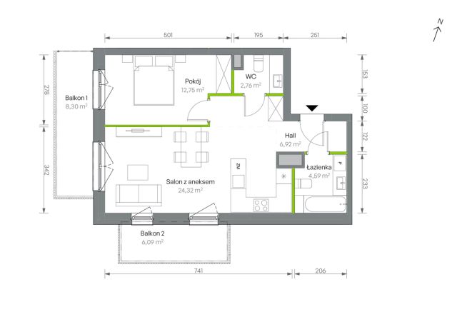 Mieszkanie 2-pokojowe Warszawa Targówek, ul. Oliwska. Zdjęcie 16