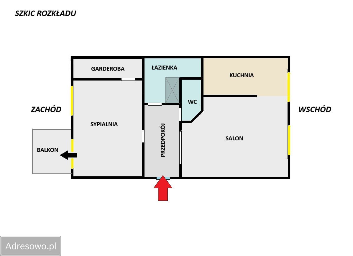 Mieszkanie 2-pokojowe Wrocław Partynice, ul. Rodzinna. Zdjęcie 10