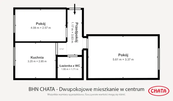 Mieszkanie 2-pokojowe Wrocław Krzyki, ul. Powstańców Śląskich