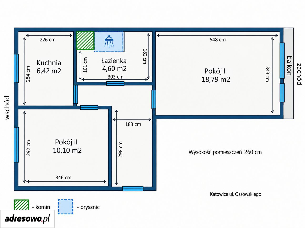 Mieszkanie 2-pokojowe Katowice os. Witosa, ul. Michała Ossowskiego. Zdjęcie 18