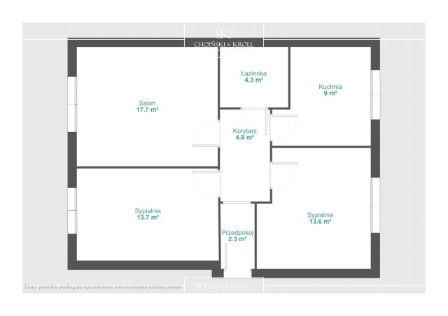 Mieszkanie 3-pokojowe Poznań Chartowo, ul. Żelazna. Zdjęcie 17