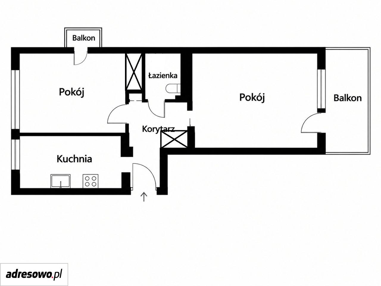 Mieszkanie 2-pokojowe Kraków Nowa Huta, os. Kolorowe. Zdjęcie 19