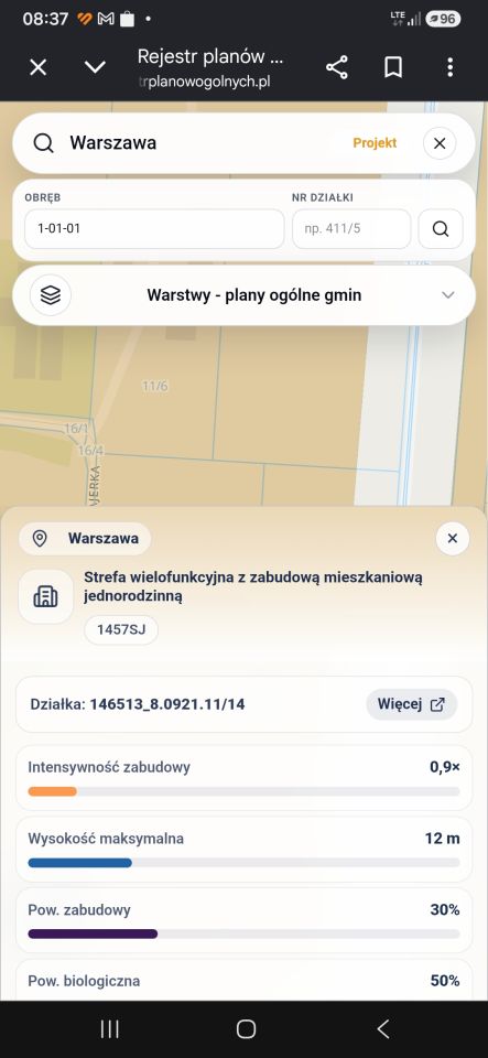 Działka budowlana Warszawa Ursynów, ul. Ludwinowska. Zdjęcie 2