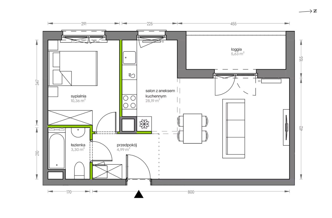 Mieszkanie 2-pokojowe Kraków Płaszów, ul. Myśliwska. Zdjęcie 25