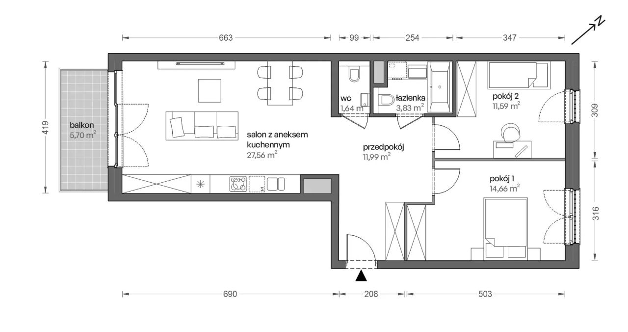 Mieszkanie 3-pokojowe Katowice Brynów, ul. Ceglana. Zdjęcie 7