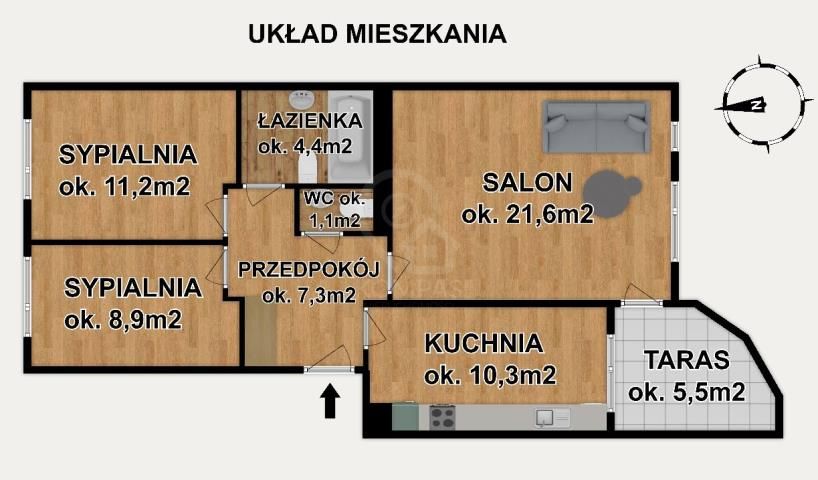 Mieszkanie 3-pokojowe Wrocław, ul. Borowska. Zdjęcie 16