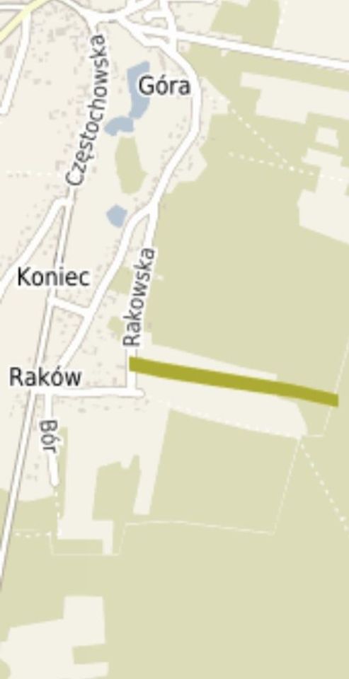 Działka budowlana Ostrowy nad Okszą Raków, ul. Częstochowska. Zdjęcie 2