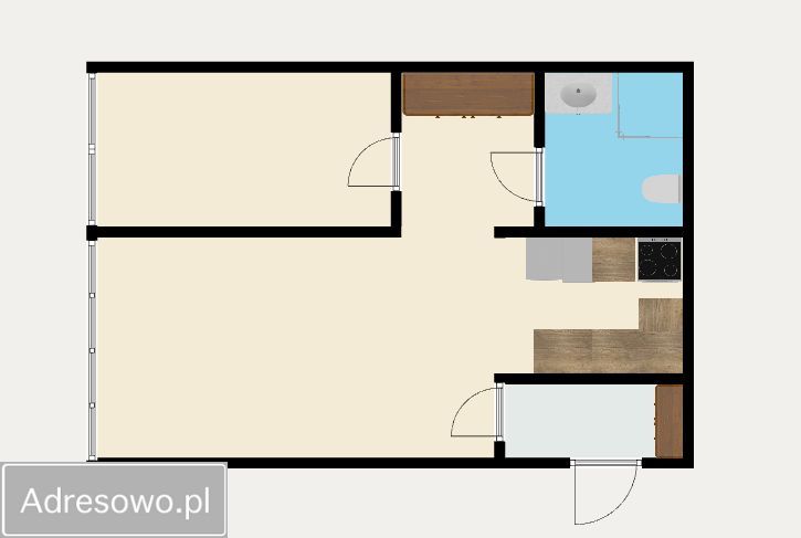 Mieszkanie 2-pokojowe Wrocław Krzyki, ul. Tadeusza Zielińskiego. Zdjęcie 5