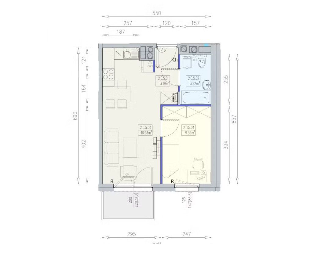 Mieszkanie 2-pokojowe Wrocław Krzyki, al. Karkonoska. Zdjęcie 6