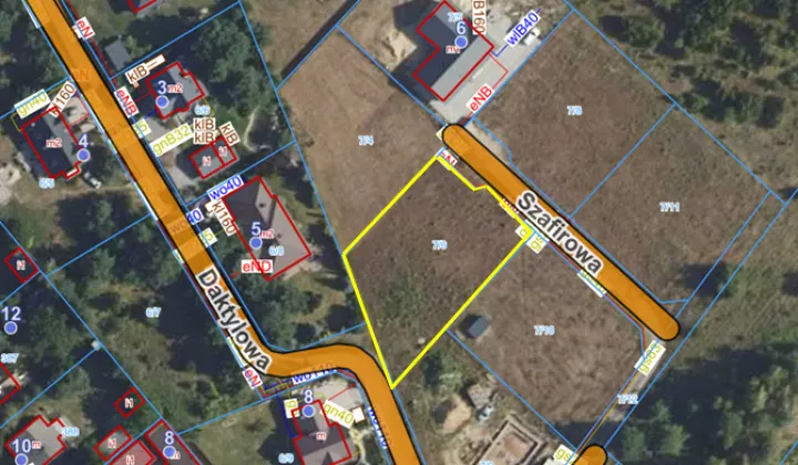 Działka budowlana Kuklówka Zarzeczna, ul. Szafirowa