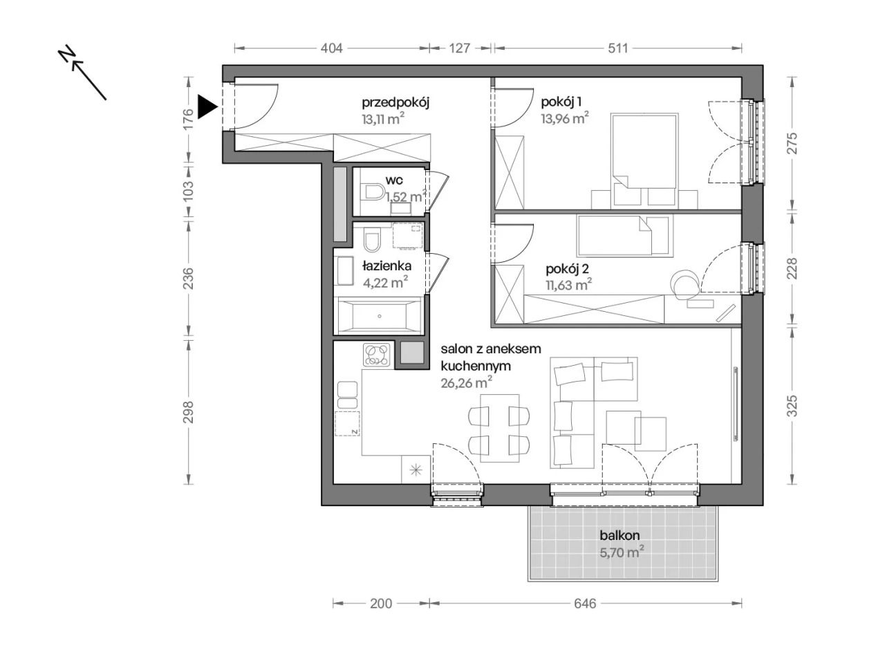 Mieszkanie 3-pokojowe Katowice Brynów, ul. Ceglana. Zdjęcie 7
