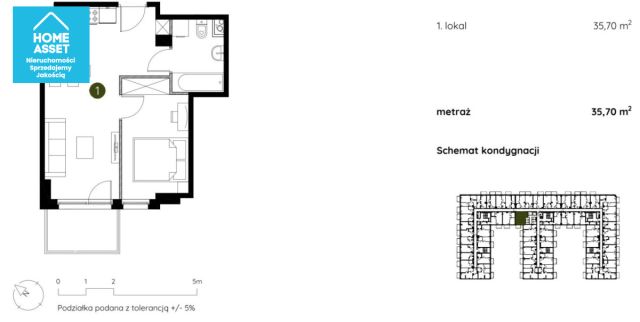 Mieszkanie 2-pokojowe Gdańsk Młyniska, ul. Marynarki Polskiej. Zdjęcie 7