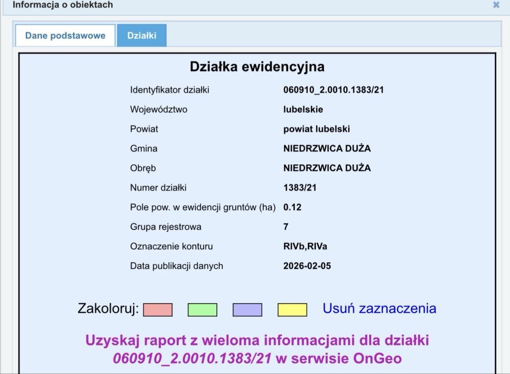 Działka budowlana Niedrzwica Duża, ul. Bychawska. Zdjęcie 3