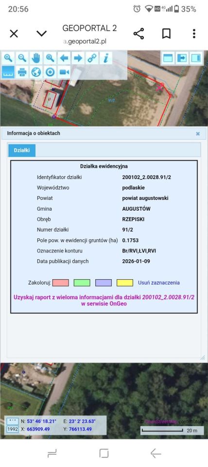 Działka budowlana Rzepiski